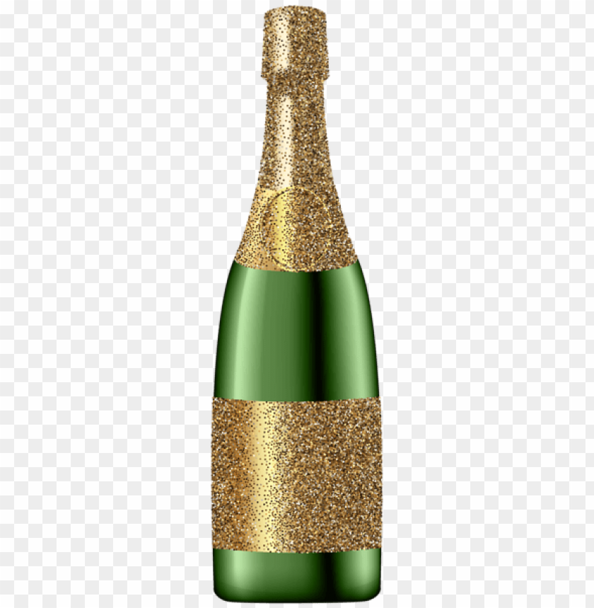 glitter champagne bottle PNG Images 41593
