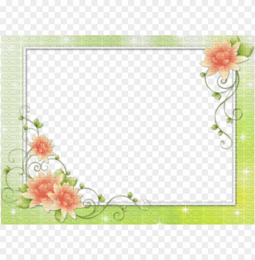 ♥glitter frame♥ - border flower design PNG image with transparent background  | TOPpng