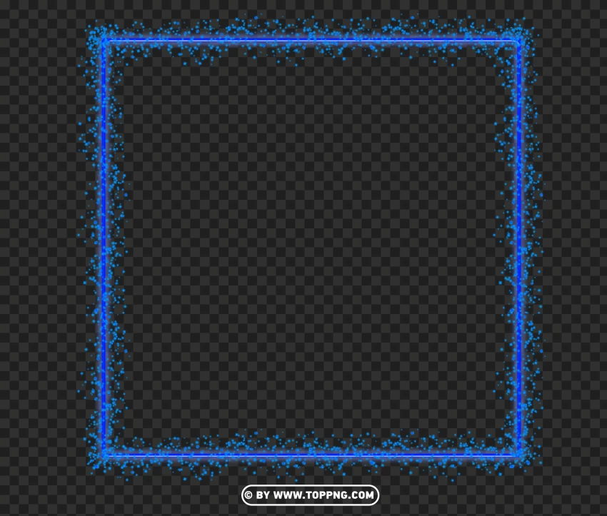 Glowing Blue Sparkle Square Frame Effect PNG Image , Sparkle , Glowing , outline Square png ,outline Square transparent background ,outline Square transparent ,outline Square transparent png 