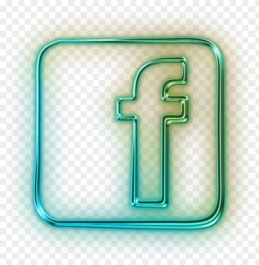 glowing, green, neon, icon, social, media, logos