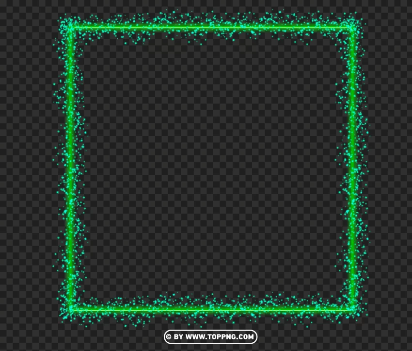 Glowing Green Sparkle Square Frame Effect PNG Image , Sparkle , Glowing , outline Square png ,outline Square transparent background ,outline Square transparent ,outline Square transparent png 