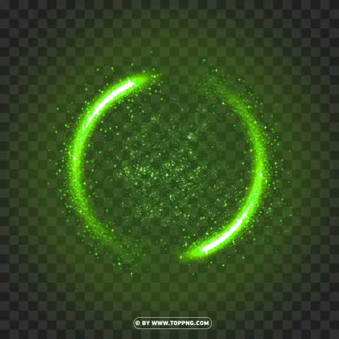 Glowing Light Effect Green Png Image