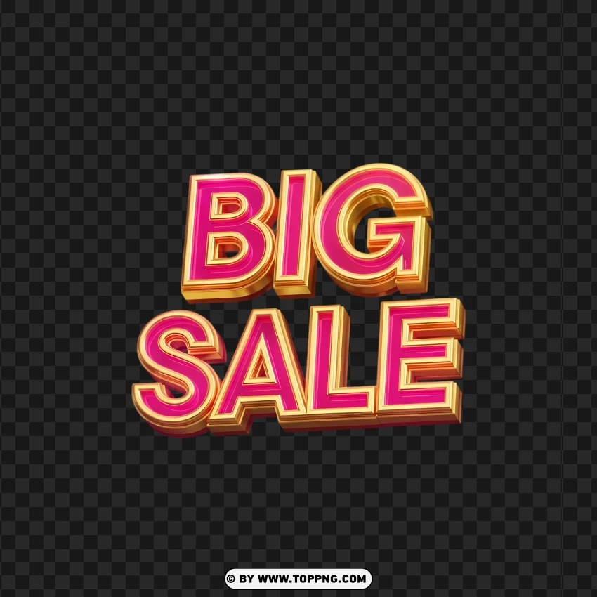 Glowing Pink Gold Big Sale PNG Transparent Background