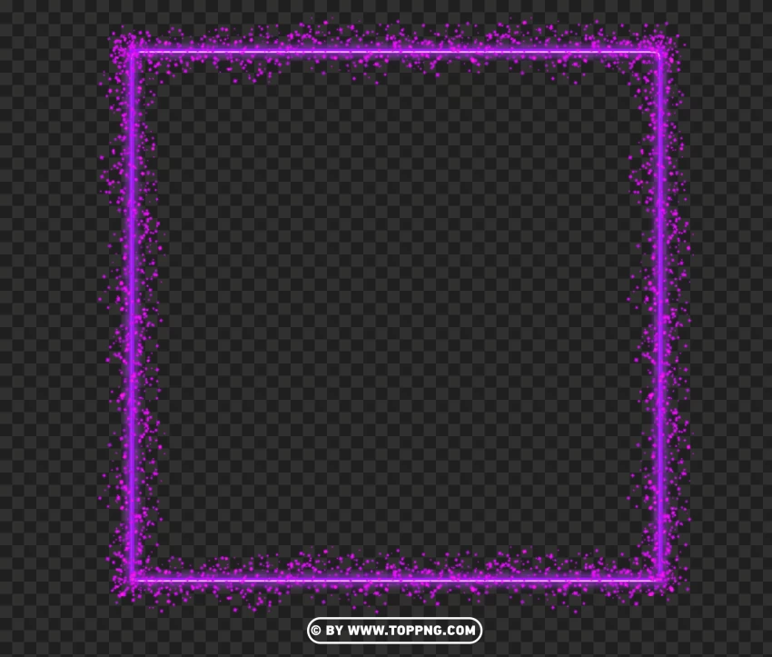 Glowing Purple Sparkle Square Frame Effect PNG Image , Sparkle , Glowing , outline Square png ,outline Square transparent background ,outline Square transparent ,outline Square transparent png 
