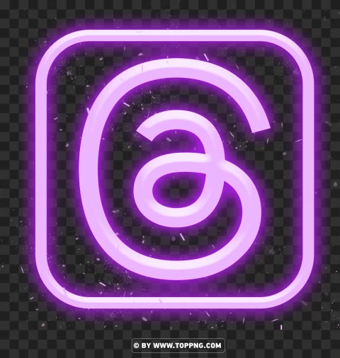 Glowing Purple Threads Neon App Icon PNG
