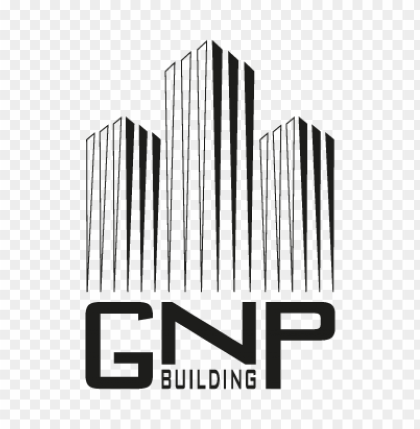  gnp building bw logo vector free - 465809