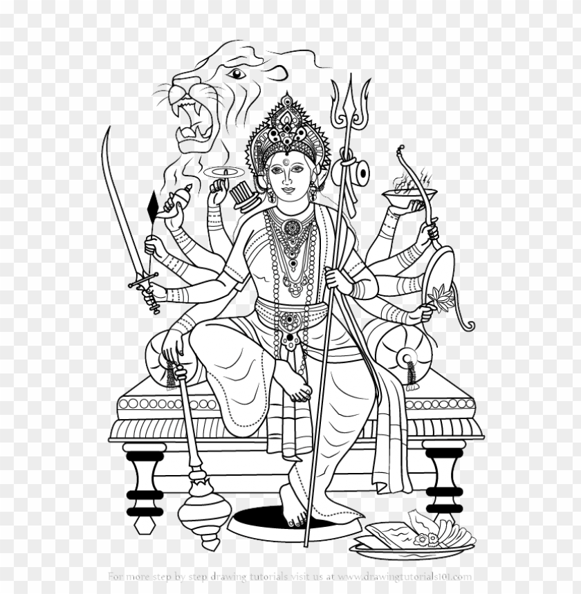 19 Maa Durga Coloring Pages - Printable Coloring Pages