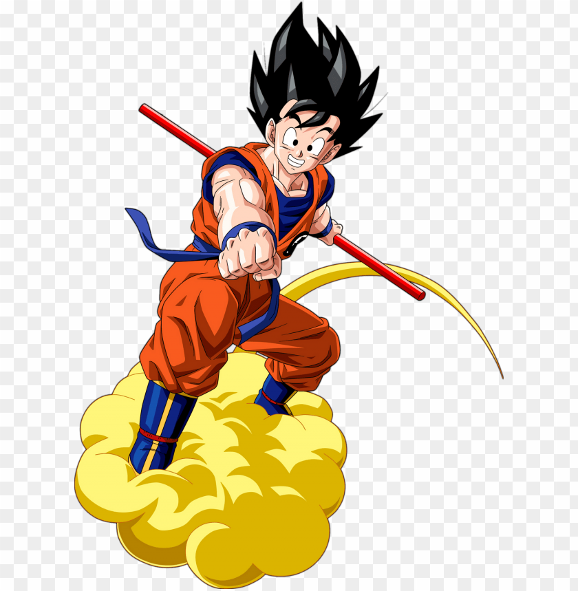 comics and fantasy, goku, goku on cloud, 