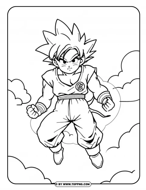 Goku coloring page, Goku character coloring page, Goku cartoon coloring,Goku, cartoon Goku, printable Goku Coloring Page, Goku character coloring pages