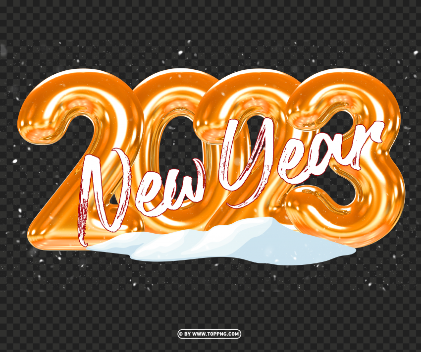 gold 2023 new year png with snowy transparent image,New year 2023 png,Happy new year 2023 png free download,2023 png,Happy 2023,New Year 2023,2023 png image