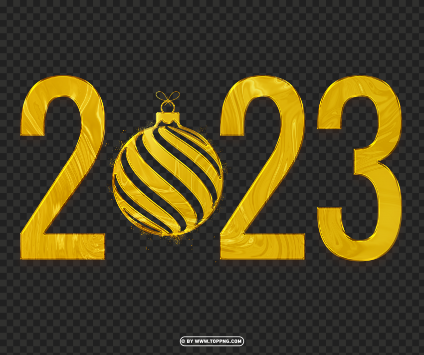 gold 2023 png background with christmas ball,New year 2023 png,Happy new year 2023 png free download,2023 png,Happy 2023,New Year 2023,2023 png image