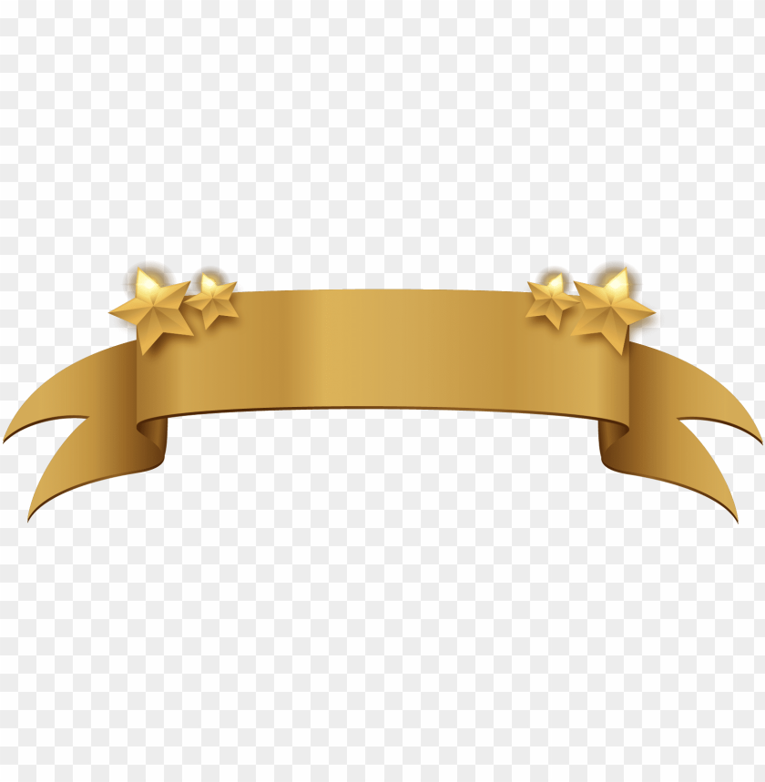 gold banner ribbon PNG transparent with Clear Background ID 72373