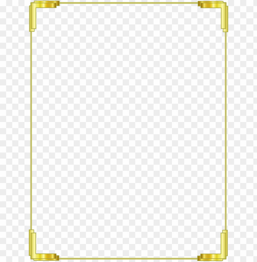 gold border frame png - Free PNG Images ID 7034