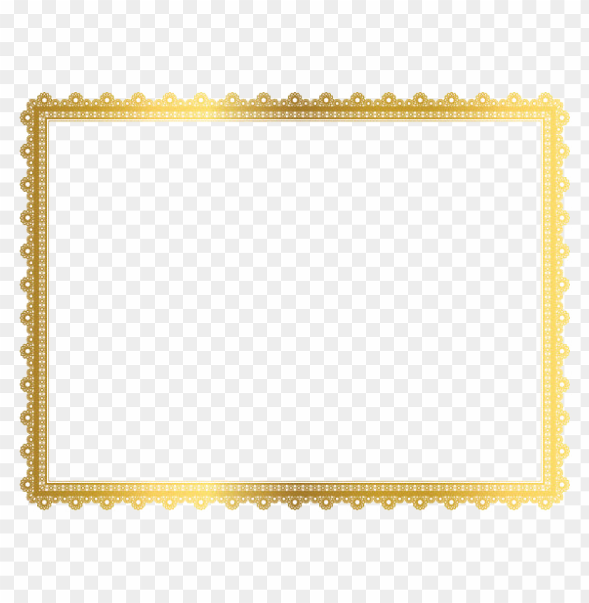 gold border frame png - Free PNG Images ID 7037