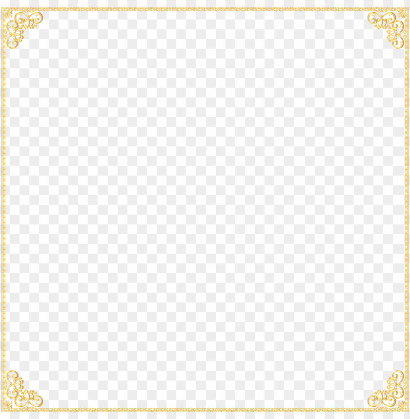 gold border frame png - Free PNG Images ID 7042