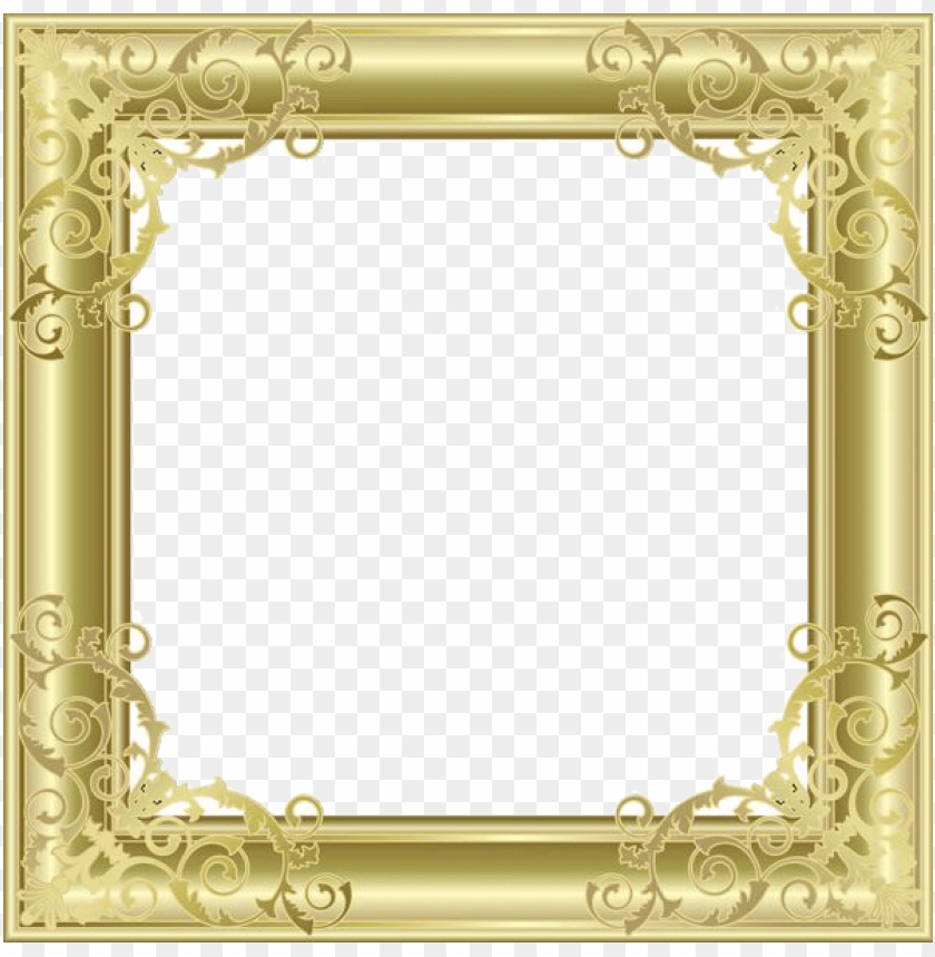 gold border frame png - Free PNG Images ID 7045