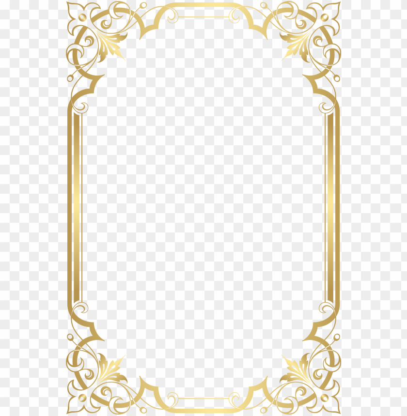 gold border frame PNG image with transparent background | TOPpng