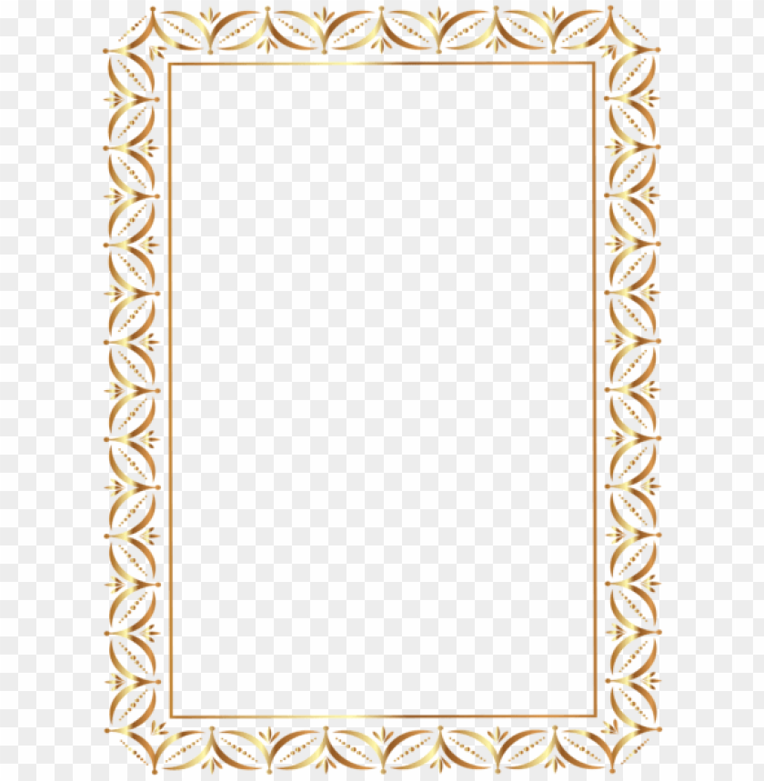 gold border frame transparent