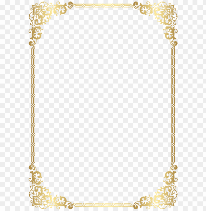 gold border frame transparent