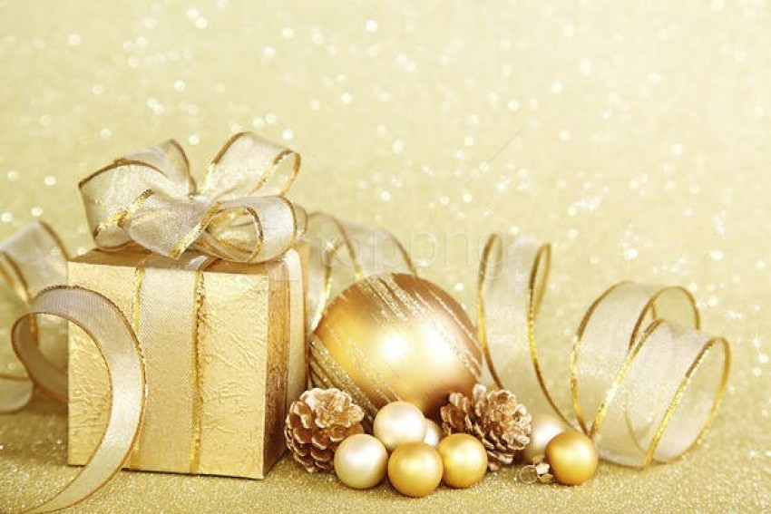 Gold Christmas PNG Transparent Background