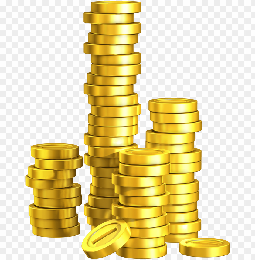 gold coins clipart png photo - 19401