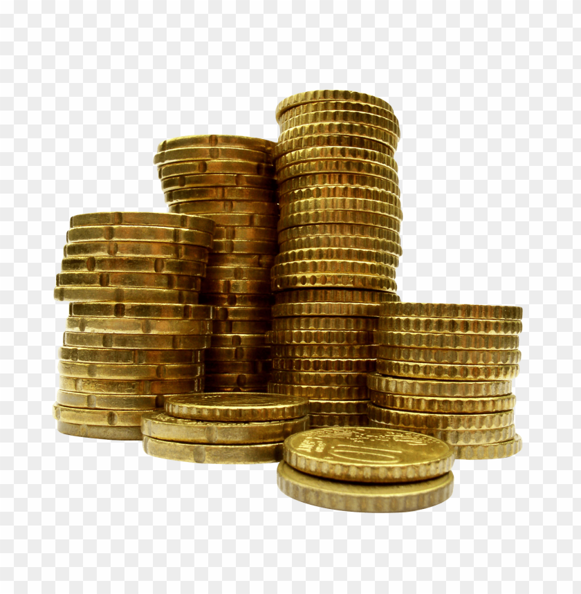 Transparent Background PNG of gold coins - Image ID 21235