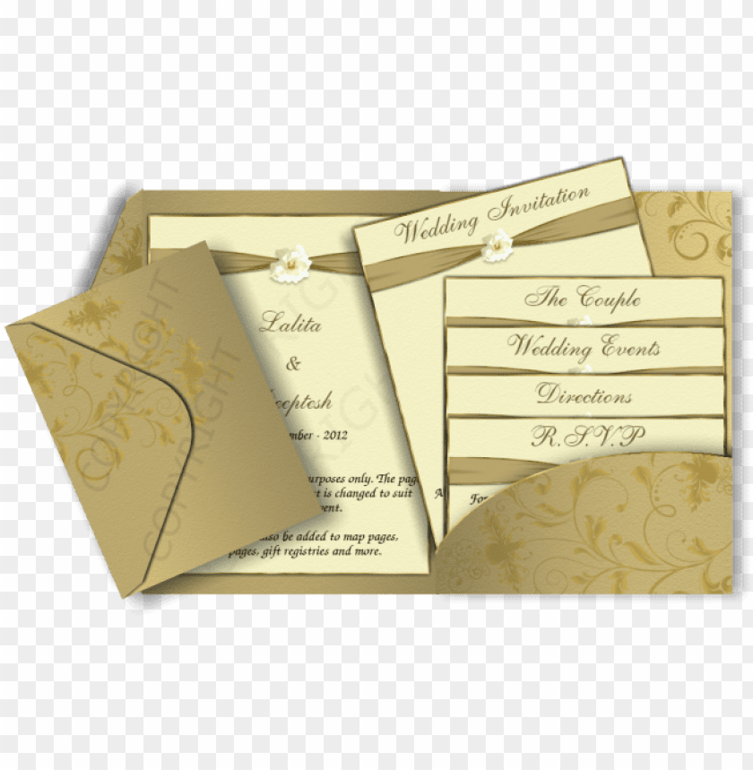 free PNG gold colour wedding invitation card PNG image with transparent background PNG images transparent
