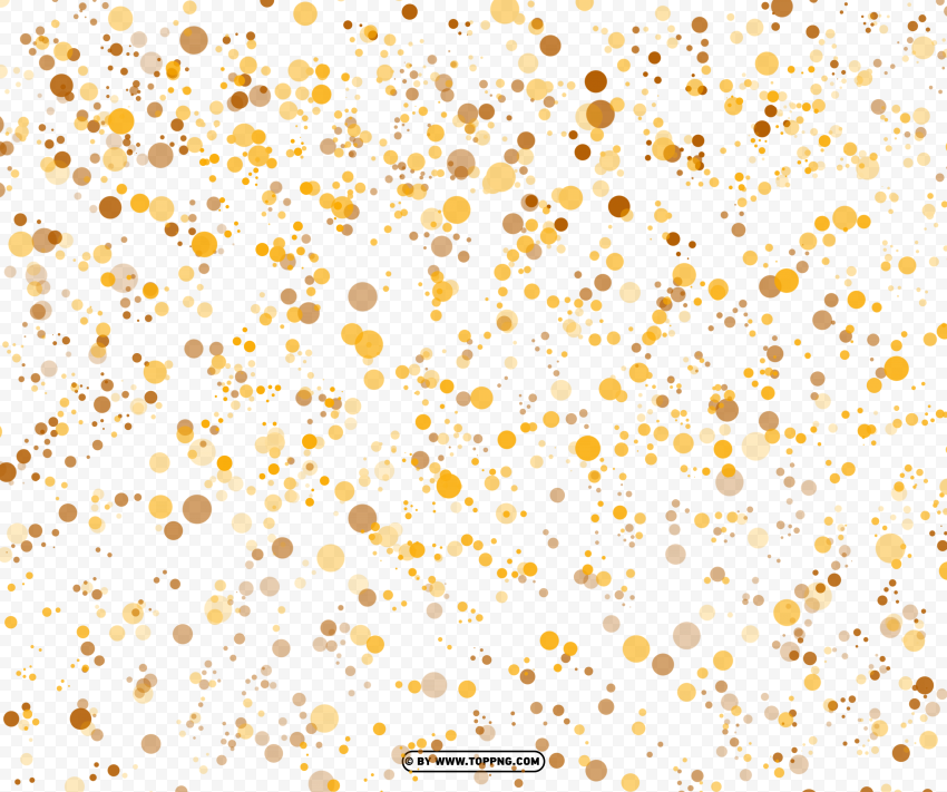 Gold Confetti Circle Shapes Png