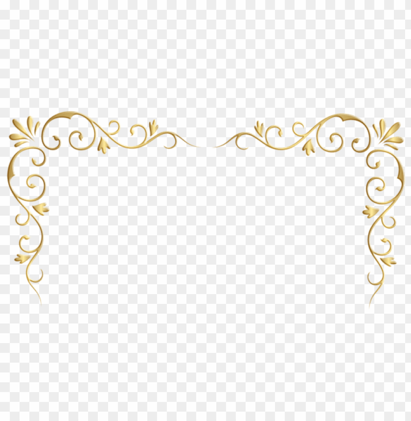 gold corner decorative transparent