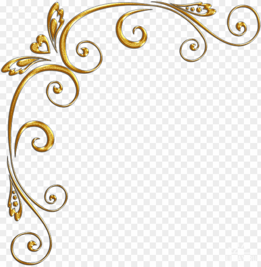 gold corner designs png PNG image with transparent background | TOPpng