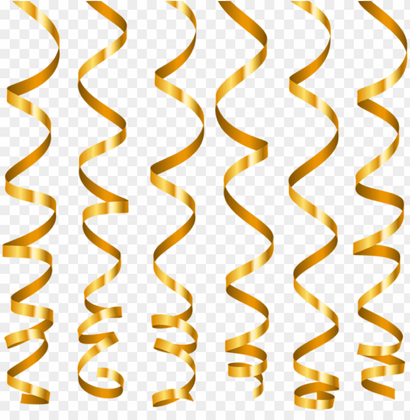 gold curly ribbons
