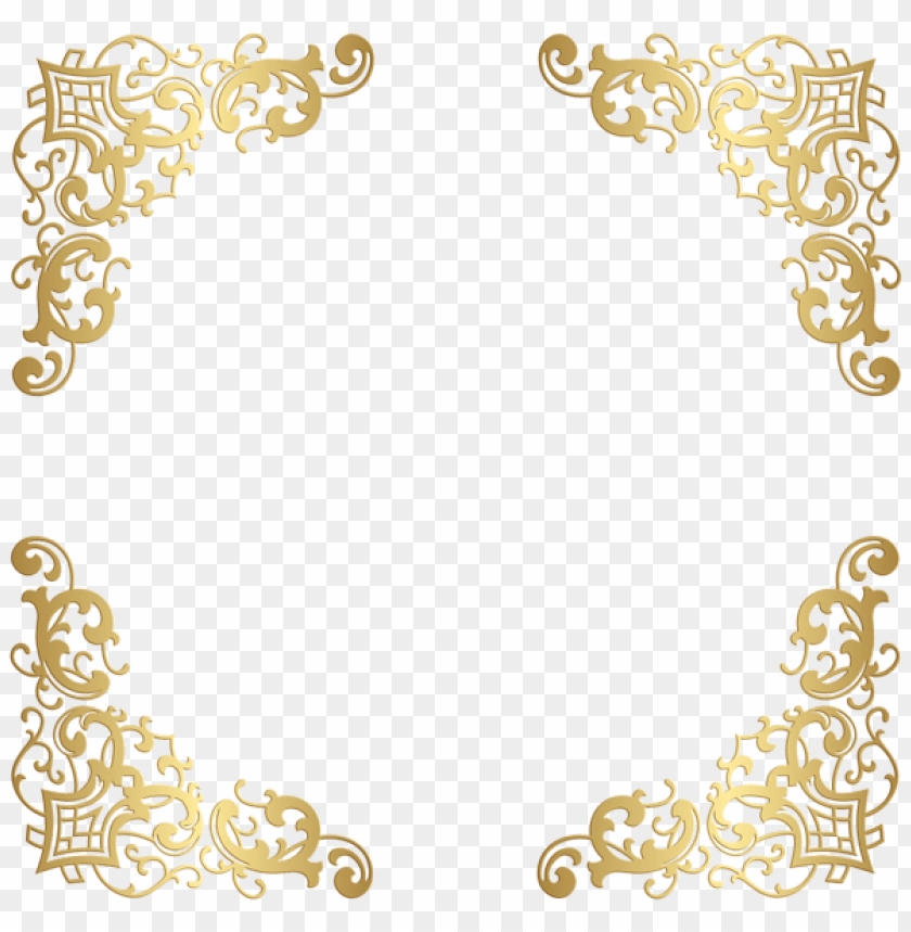 gold decorative corners transparent