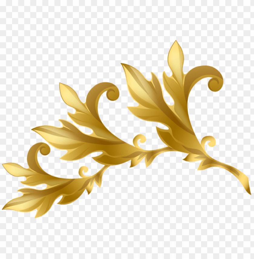 gold decorative element transparent