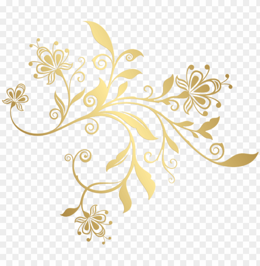 gold decorative ornament png