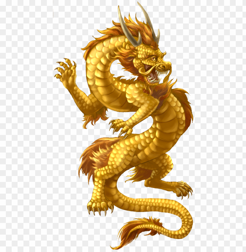 gold dragon PNG image with transparent background | TOPpng