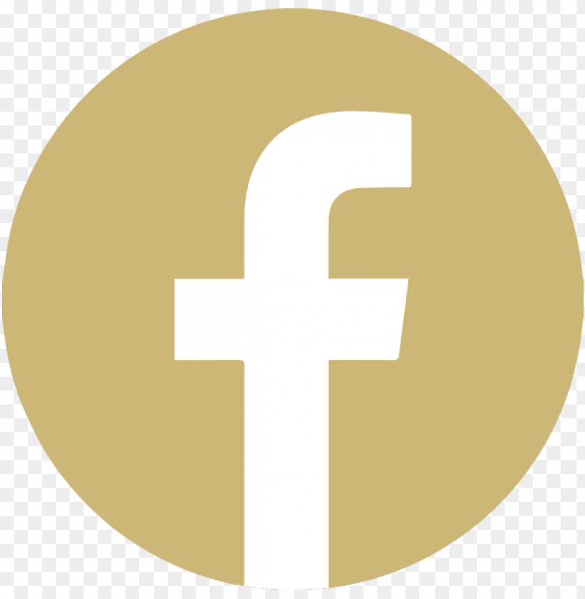 gold facebook icon PNG transparent with Clear Background ID 85321