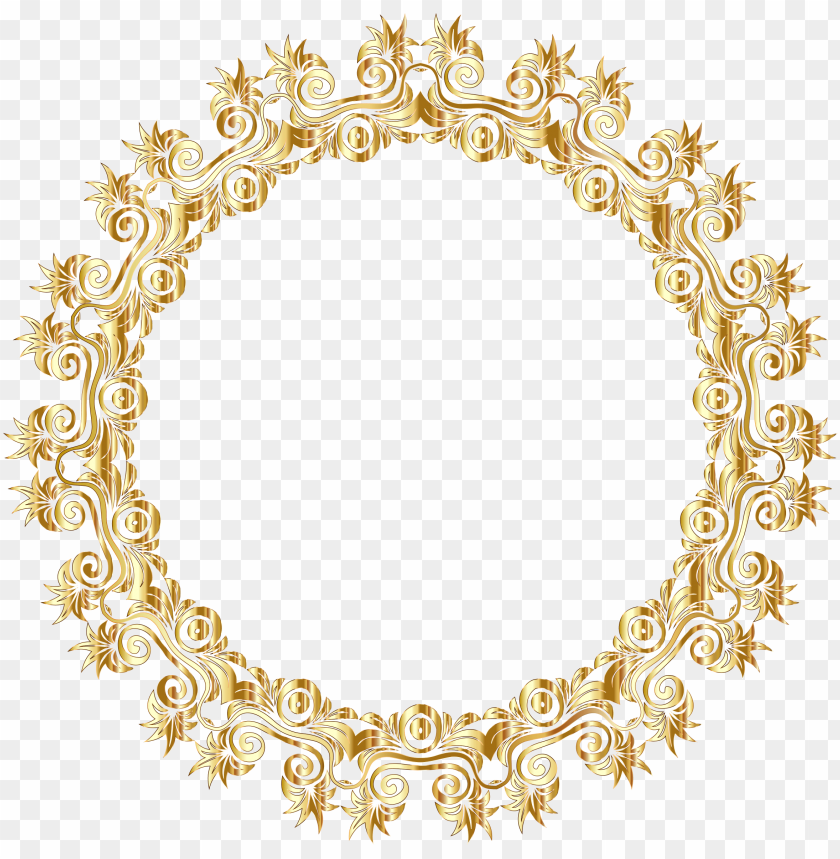 gold flower border