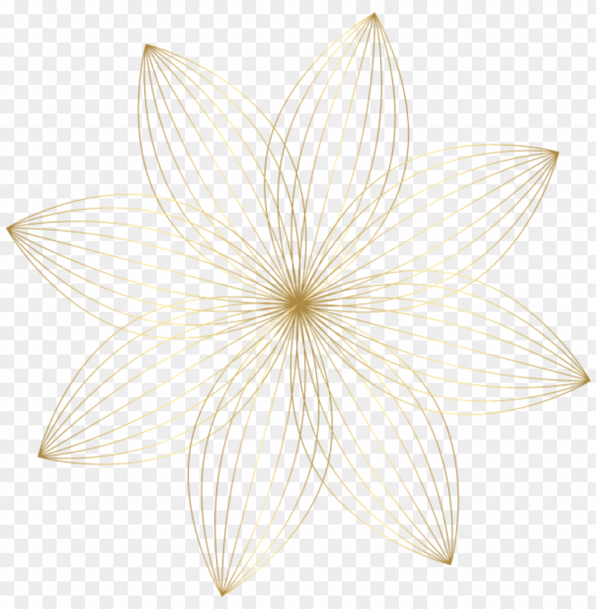 gold flower decoration transparent