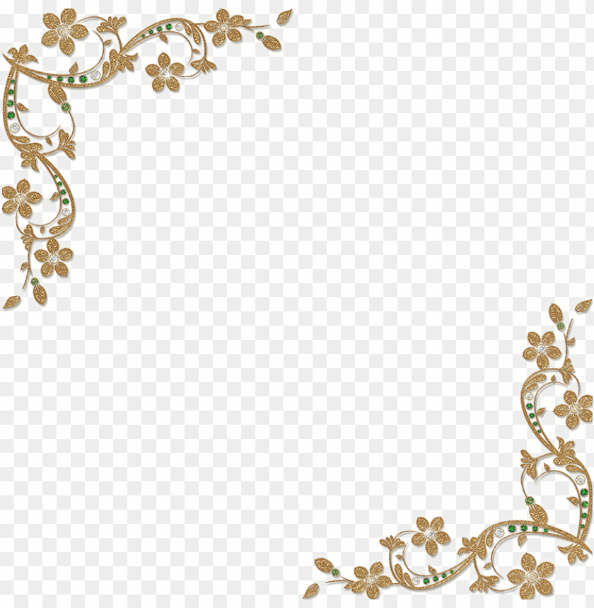 gold flower frame