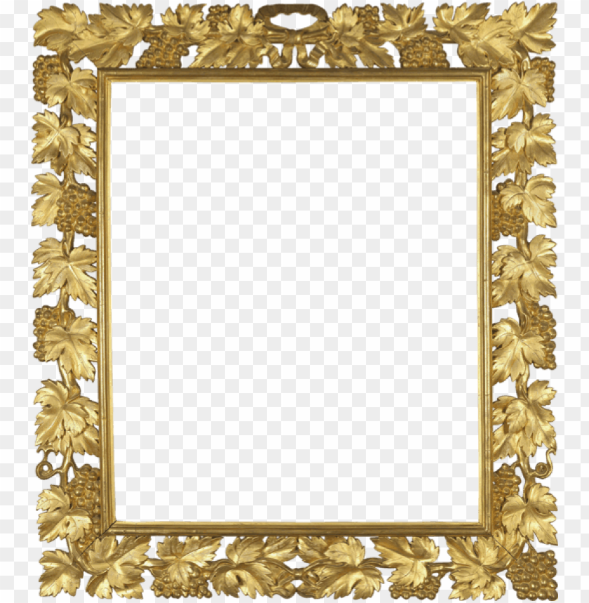 gold frame with vine PNG image with transparent background@toppng.com