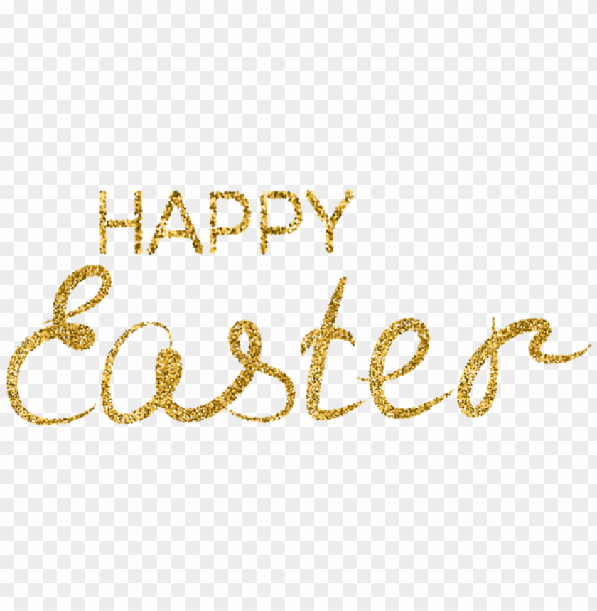 gold happy easter png images background -  image ID is 51052