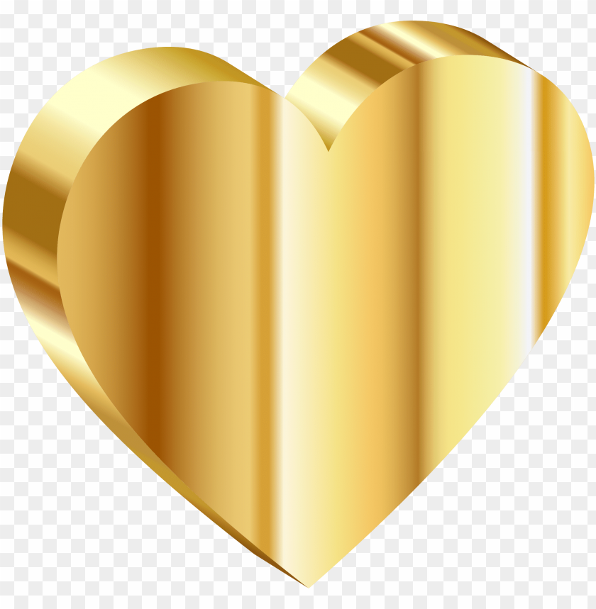 gold heart clipart