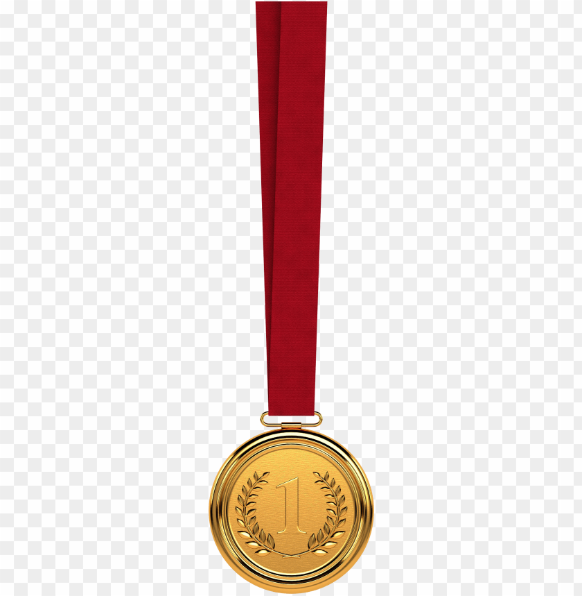 Transparent Background PNG of gold medal - Image ID 17165