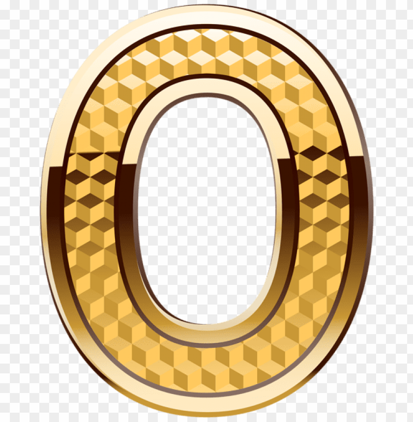 gold number zero clipart png photo - 50584