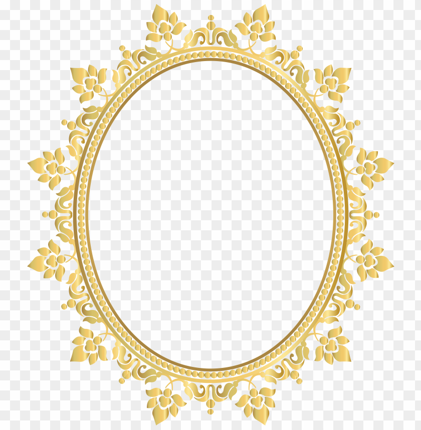 Gold Oval Frame Png Png Image With Transparent Background Toppng