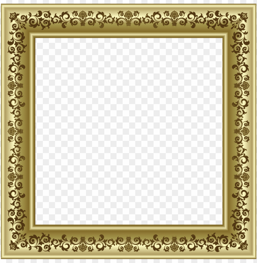 Gold Photo Frame Png With Brown Ornaments Background Best Stock Photos ...