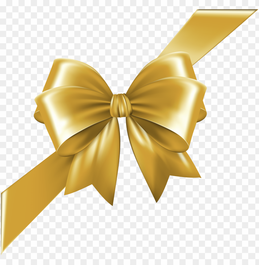 gold ribbon bow PNG transparent with Clear Background ID 85787
