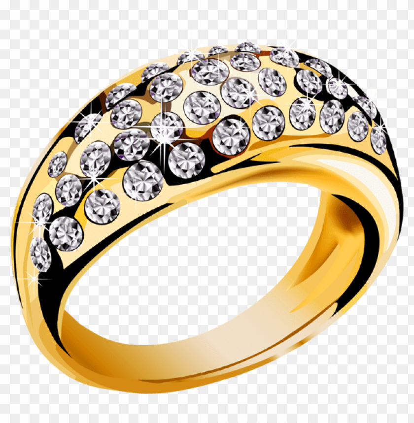 Download gold ring with white diamonds 