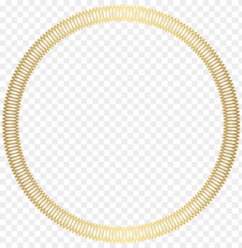 gold round deco border transparent