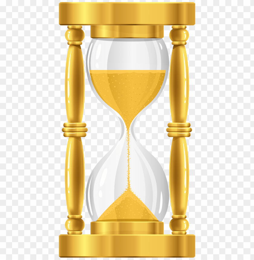 gold sand clock clipart png photo - 32032